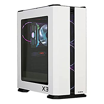【中古】【インポート品・未当てはめる】Zalman ミッドタワー ゲーミングマイコン容れもの (X3 白いこと) RGB LED愛読者制御装置 RGB居住地能力のある愛読者4個属する 物の具不必要 向こう正面ダイアログボックスと
