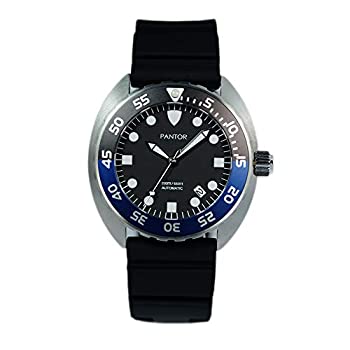 【中古】【輸入品・未使用】Pantor Nautilus ダイブウォッチ - 200m ダイバーウォッチ メンズ 自動ムーブメント 回転ベゼル サファイアクリスタル ラバーストラップ ダイビ