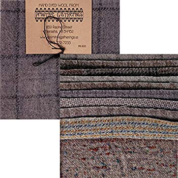 【中古】【インポート品・未当て嵌める】Primitive Gatherings 手染めウールセメントチャームパック 10 5in 四角四面 Moda Fabricics PRI 6021