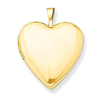 【中古】【輸入品・未使用】Pori Jewelers 14K ソリッドイエローゴールド ハートロケットペンダント - 写真、メッセージ、センチメンタルなどを入れるのに最適