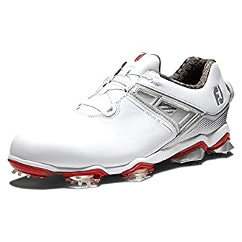 【中古】【インポート品・未当て嵌める】FootJoy メンズ Tour X Boa ゴルフシューズ%ｶﾝﾏ% 白いこと/薄墨色/赤いこと。%ｶﾝﾏ% 11