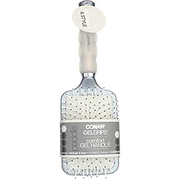 【中古】【インポート品・未当て嵌める】Conair Gel Grips Hair Brush%ｶﾝﾏ% Soft Gel Handle colors may vary by Conair