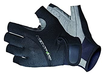 【中古】【インポート品・未当て嵌める】Neosport 3/4フィンガーパドルグローブLgの