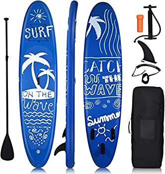 【中古】【輸入品・未使用】Goplus インフレータブルスタンドアップパドルボード 厚さ6.5インチ SUP プレミアムアクセサリーとキャリーバッグ付き ワイドスタンス パドル用