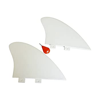 【中古】【輸入品・未使用】2フィン FCS対応 2枚セット 白 レトロフィッシュ　FKGF-BT2
