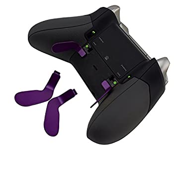 【中古】【インポート品・未当て嵌める】メタルステンレススチールパドル 髪の毛銃の引き金鍵を掛ける 取り替えっこ用部分品 Xbox One Elite 制御装置用 パープル 4個