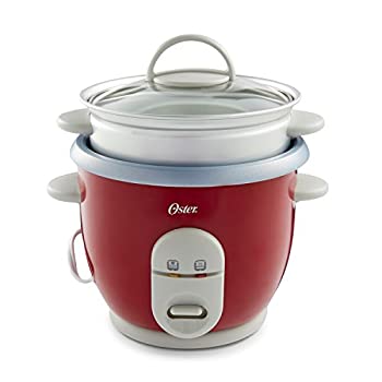 【中古】【輸入品・未使用】Oster 6カップ 炊飯器 スチーマー付き レッド (004722-000-000)