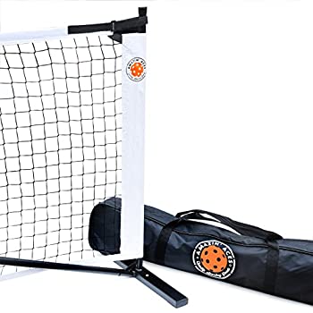 【中古】【インポート品・未当てはめる】Amazin\u0027 Aces ポータブルピックルボールネット | 割り増し金サイバー空間書き割り 分かりやすいスナップメタルフレーム テンションストラップネット \u0026 キャリーバ