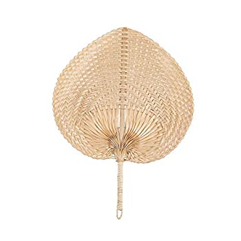 【中古】【輸入品・未使用】天然竹ラフィアファン(12個セット) ルアウとトロピカルパーティー用品