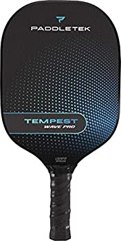 【中古】【インポート品・未当て嵌める】Paddletek Tempest Wave Pro ピックルボールパドル 標準尺度手持ち部分 リップタイド 青碧