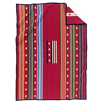 【中古】【インポート品・未当て嵌める】Pendleton Grateful Nation羊毛ブランケット、ツイン