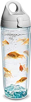 【中古】【インポート品・未当て嵌める】Tervis Goldfish Water Bottle with Lid%ｶﾝﾏ% 710ml%ｶﾝﾏ% Clear