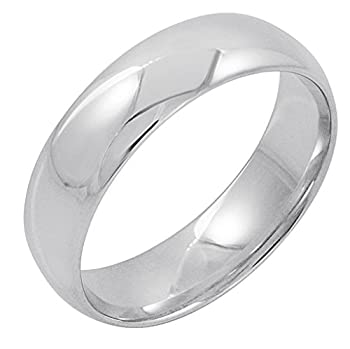 【中古】【輸入品・未使用】メンズ14?Kホワイトゴールド6?mm快適フィットプレーンウェディングバンド（使用可能なリングサイズ8???12?1?/ 2?)