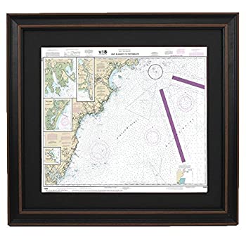 【中古】【輸入品・未使用】ポスターサイズFramed Nautical Chart ;ケープエリザベスtoポーツマス|スカイマーケットプラス