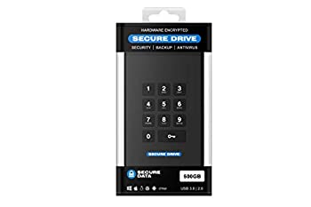 【中古】【輸入品・未使用】SECUREDATA 500GB SecureDrive KP FIPS 140-2 Solid State Drive with Pin Authentica%ｶﾝﾏ% Black%ｶﾝﾏ% SD-KP-12-BL500GB-SSD