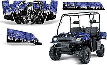 【中古】【輸入品・未使用】AMR Racing UTV グラフィックキット ステッカー デカール Polaris Ranger 2005-2008対応 - リーパーブルー