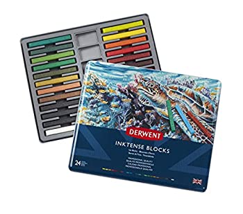 【中古】【輸入品・未使用】ダーウェント 水彩 インクテンスブロック メタルケース入り 24色セット 2300443｜スカイマーケットプラス