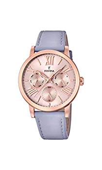 【中古】【インポート品・未当て嵌める】Festina Women\u0027s Boyfriend F20417-1F24 Pink Leather Quartz Fashion Watch