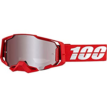 【中古】【輸入品・未使用】100% Armega モトクロス&マウンテンバイクゴーグル - MXとMTBレーシング保護アイウェア ( レッド - HiPER シルバーミラーレンズ)｜スカイマーケットプラス