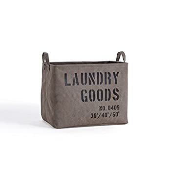 【中古】【輸入品・未使用】Danya B. Army Canvas Laundry Basket