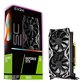 【中古】【インポート品・未当て嵌める】EVGA GeForce GTX 1660 SC ウルトラゲーミング 06G-P4-1067-KR 6GB GDDR5 デュアル気違い