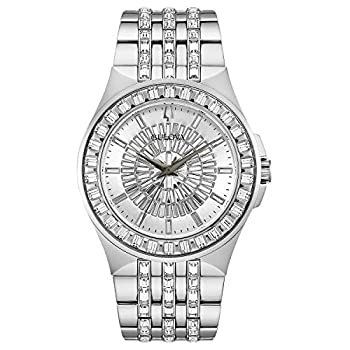 【中古】【インポート品・未当て嵌める】Bulova Phantom Baguette 96A236メンズシルバートーンブレスレットバンドシルバークォーツダイヤルウォッチ