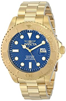 【中古】【輸入品・未使用】Invicta 男性用15193 プロダイバー アナログディスプレイ スイスクォーツ 金メッキ腕時計