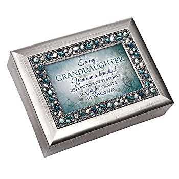 【中古】【輸入品・未使用】Cottage Garden Granddaughter You Are BeautifulシルバートーンJeweled音楽ボックスPlays Wonderful World｜スカイマーケットプラス