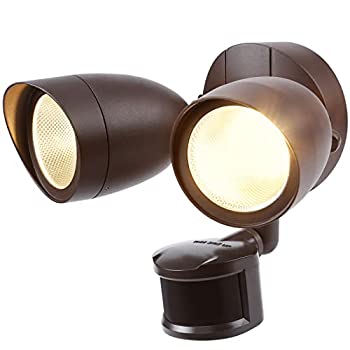 【中古】【輸入品・未使用】LEONLITE Dual-Head Motion-Activated LED Outdoor Security Light%ｶﾝﾏ% Bronze Finish 120W Eqv. 1400lm%ｶﾝﾏ% UL & Energy Star Certified Exte