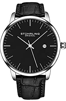 【中古】【輸入品・未使用】Stuhrling メンズコレクション 3997Z 腕時計 オリジナル メンズ カーフスキンレザーストラップ ドレス+カジュアルデザイン アナログ時計文字盤|スカイマーケットプラス