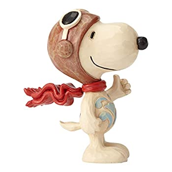【中古】【輸入品・未使用】Enesco Peanuts by Jim Shore Snoopy Flying Ace Miniature Figurine%ｶﾝﾏ% 3 Inch%ｶﾝﾏ% Multicolor