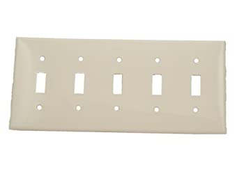 【中古】【輸入品・未使用】Leviton 80723-w 5-gang Toggleデバイススイッチウォールプレート 1 Pack 80723-W 1|スカイマーケットプラス