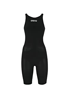 【中古】【インポート品・未当て嵌める】ArenaレディースRace Powerskin r-evo + FBSL Open Back Swimsuit 黒いこと