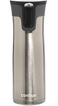 【中古】【インポート品・未当て嵌める】Contigo Autoseal West Loop Stainless Steel Travel Mug with Open-Access Lid by Contigo