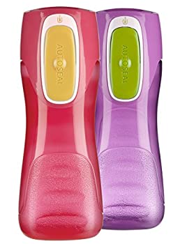 【中古】【インポート品・未当て嵌める】Contigo Trekker Kids Water Bottle%ｶﾝﾏ% 14-Ounce%ｶﾝﾏ% Cherry Blossom and Amethyst%ｶﾝﾏ% 2-Pack by Contigo [並行輸入品]