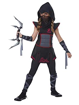 【中古】【輸入品・未使用】(Large) - Fearless Black Ninja Girl Kids Costume