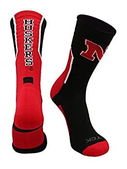 【中古】【輸入品・未使用】大学のネブラスカCornhuskers周長クルーソックス ブラック