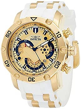 【中古】【インポート品・未当て嵌める】[インビクタ] ウオッチ Pro Diver 水晶 50粍 入れもの 白いことゴールド ケイ素樹脂 ステンレスストラップ ゴールド文字盤 23424 メンズ 置き目インポート品
