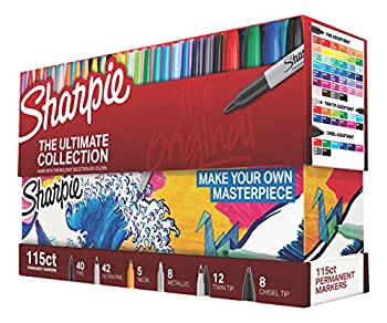 【中古】【輸入品・未使用】Sharpie 1983255 パーマネントマーカー アルティメットコレクション 細字 極細ポイント アソートカラー 115本