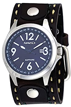 【中古】【輸入品・未使用】ネメシスdbdt251lメンズ署名サファイアコレクションブルーDial WideレザーバンドWatch