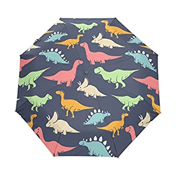 【中古】【輸入品・未使用】gaopengコンパクト太陽と雨トラベル傘カラフル恐竜防風UV保護軽量ポータブルアウトドア折りたたみゴルフ傘Auto Open Close Folding Umbrellas