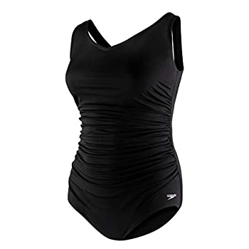 【中古】【インポート品・未当て嵌める】Speedo Women\u0027s Swimsuit One Piece Endurance+ Shirred Contourback Conservative Cut