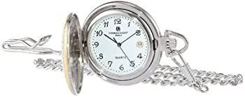 【中古】【インポート品・未当て嵌める】Charles-Hubert- Paris Brass Two-Tone Quartz Hunter Case Pocket Watch #3560