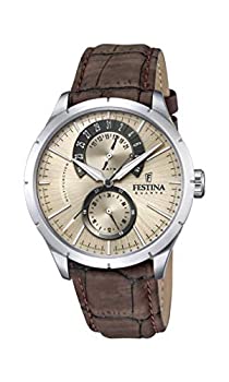 【中古】【輸入品・未使用】Festina メンズ 年中使えるステンレススチールクォーツウォッチ レザーストラップ ブラウン 23 (モデル:F16573/9) 30,568円