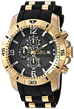 【中古】【インポート品・未当て嵌める】Invicta Men \u0027s \u0027 Pro Diver \u0027 Quartzゴールド調andステンレス鋼スチール写真Casual Watch %ｶﾝﾏ% Color : Black ( Model : 24965?)