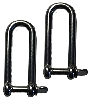 【中古】【輸入品・未使用】2ピースステンレススチール316?Long Dシャックル5?/ 32?%ﾀﾞﾌﾞﾙｸｫｰﾃ% (4?mm) Marine Grade Dee