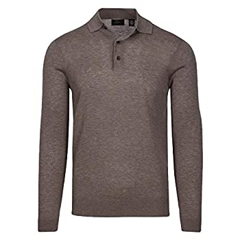 【中古】【輸入品・未使用】Greg NormanメンズShadow長袖セーターポロ XX-Large グレイ
