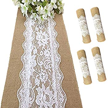 【中古】【輸入品・未使用】boyspringg 黄麻布レーステーブルランナー 長さ108インチ 天然ジュート 結婚式 フェスティバル イベント テーブル装飾