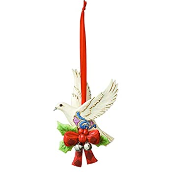 【中古】【輸入品・未使用】Enesco Jim Shore ハートウッドクリーク伝説クリスマスタートル ハト ハンギングオーナメント 4.7インチ マルチカラー｜スカイマーケットプラス