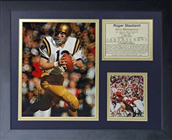 【中古】【輸入品・未使用】Legends Never Die%ﾀﾞﾌﾞﾙｸｫｰﾃ% Roger Staubach Navyインチフレーム写真コラージュ、11?x 14インチ